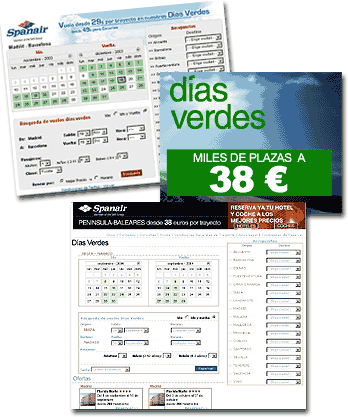 Días verdes de Spanair
